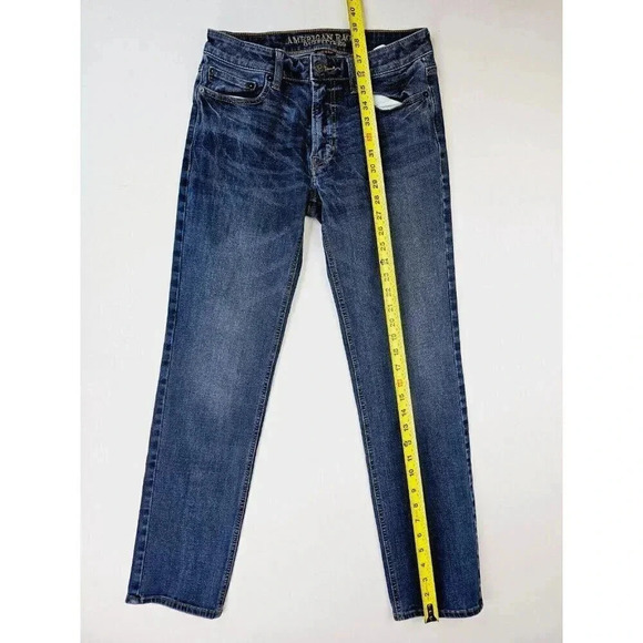 American Eagle Outfitters Size 29X32 Men's Slim Straight Flex/4 360 Blue Jeans - Picture 12 of 12